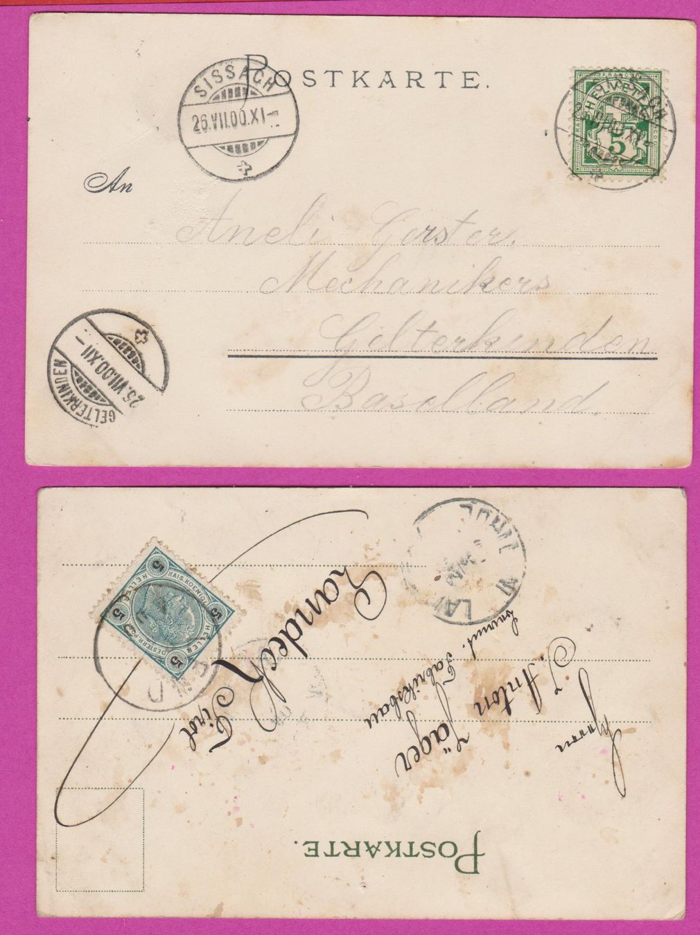 Cartes postales: Glimmerperlen   :   4 alte Ansichtskarten um 1900 – D'occasion à Vitznau par Ropaku 2