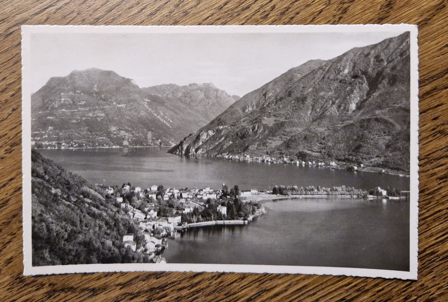 Ansichtskarten: Damm von Melide 1953 – Gebraucht aus Ebikon von Donar50