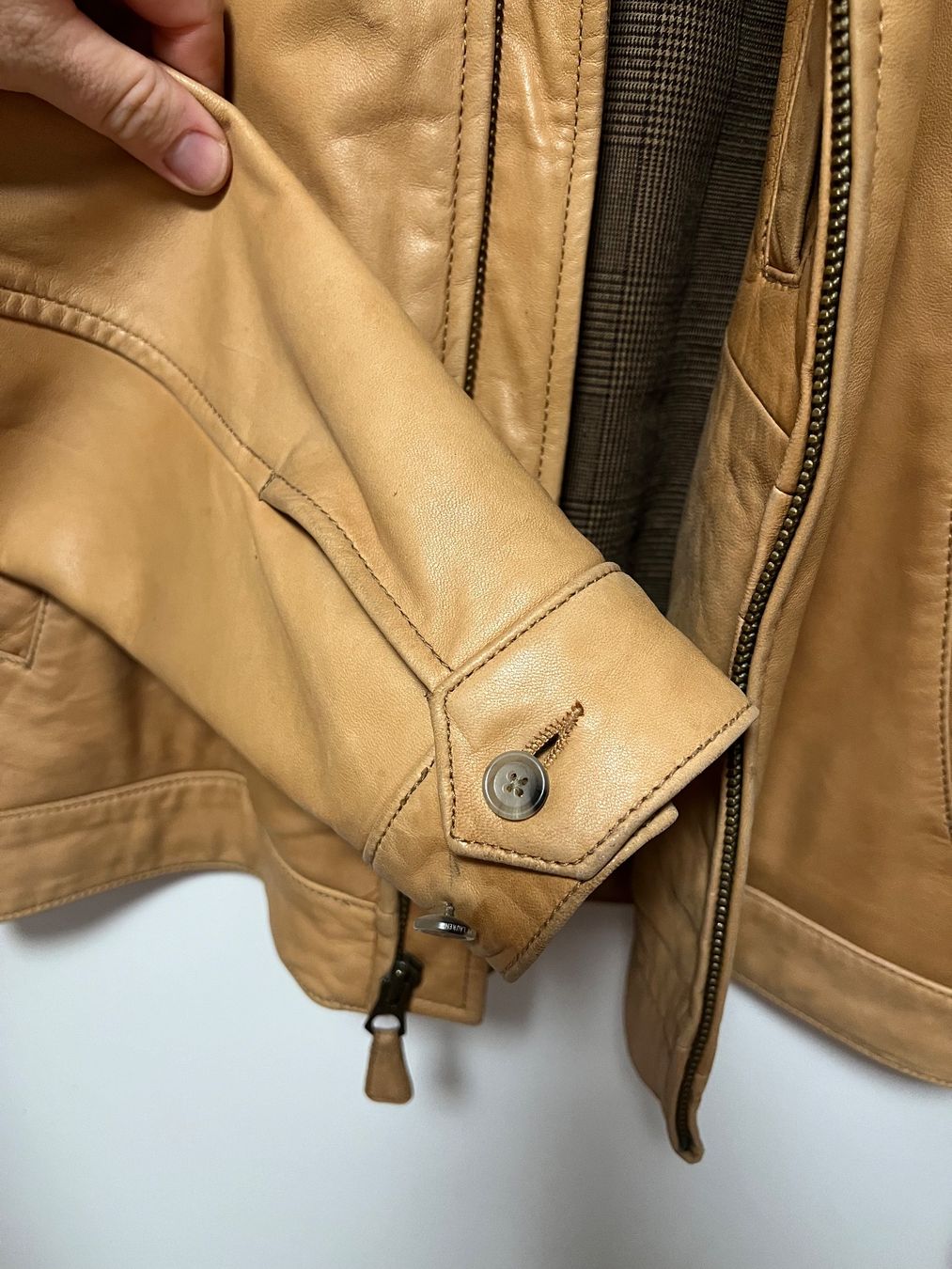 Ralph Lauren Jacken: Polo Ralph Lauren Lederjacke M Cognac – Gebraucht aus Root von Jo.Di 1