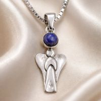 Engel Lapislazuli Anhänger aus Silber 925  Schutzengel