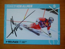 FRANJO VON ALLMEN (CH) SKISTAR AUTOGRAMMKARTE
