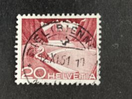 Schweiz 1951 Grimsel 20 Vollstempel BIEL (BIENNE) 12.XI.51