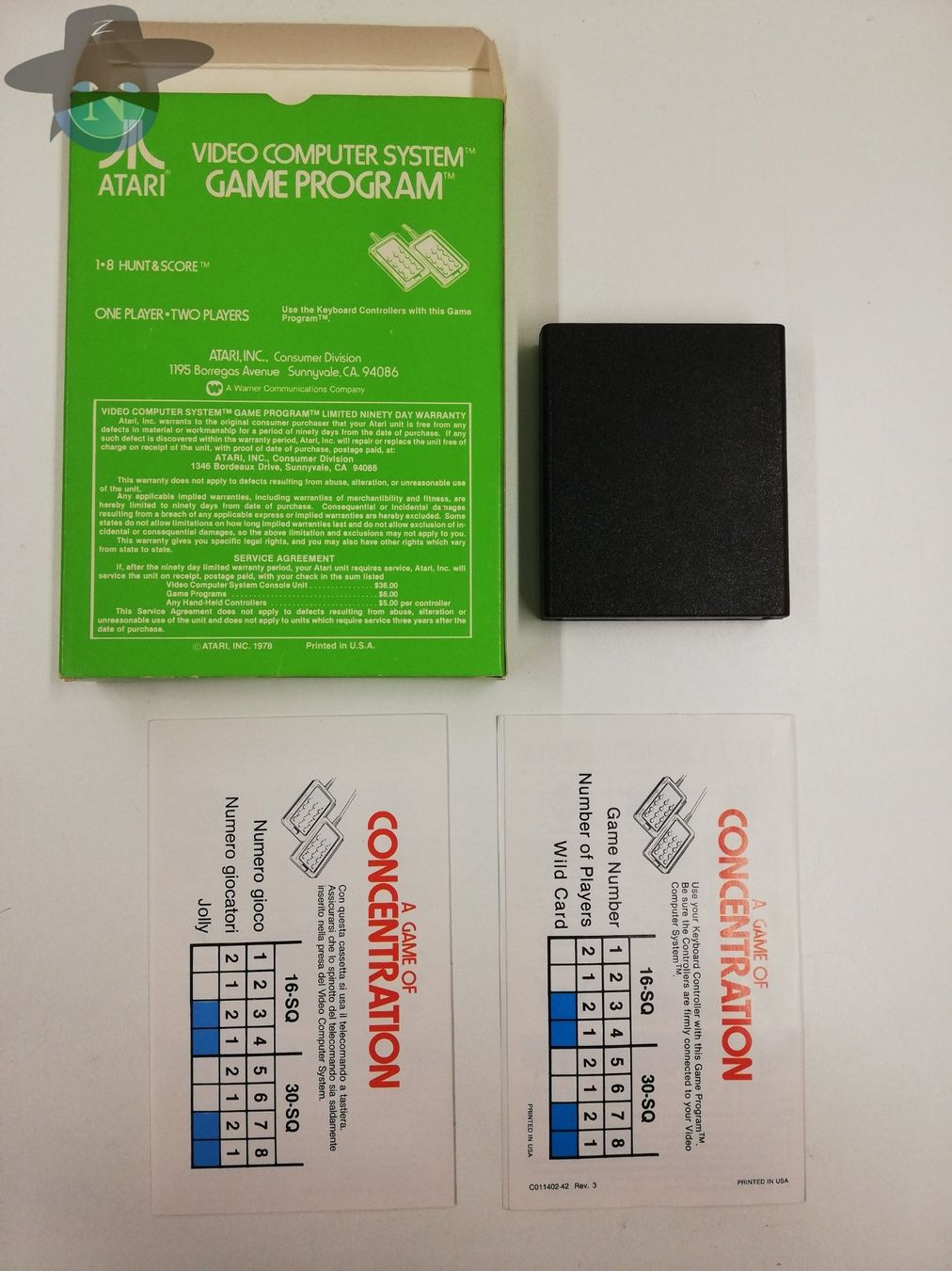Atari Giochi: Concentration - A game of / Atari VCS 2600 – Usato da St. Gallen venduto da zorro_dc 1