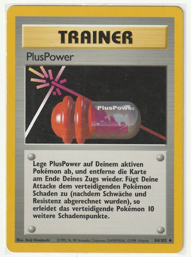 Pokémon Carte collezionabili: Pokémon 1999 PlusPower (84/102), Base Basis Set – Usato da Biel/Bienne venduto da historian-198