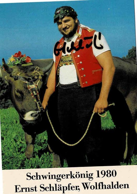 Schwingerkönig Ernst schläpfer orginalautogramm 1980 Kaufen auf Ricardo