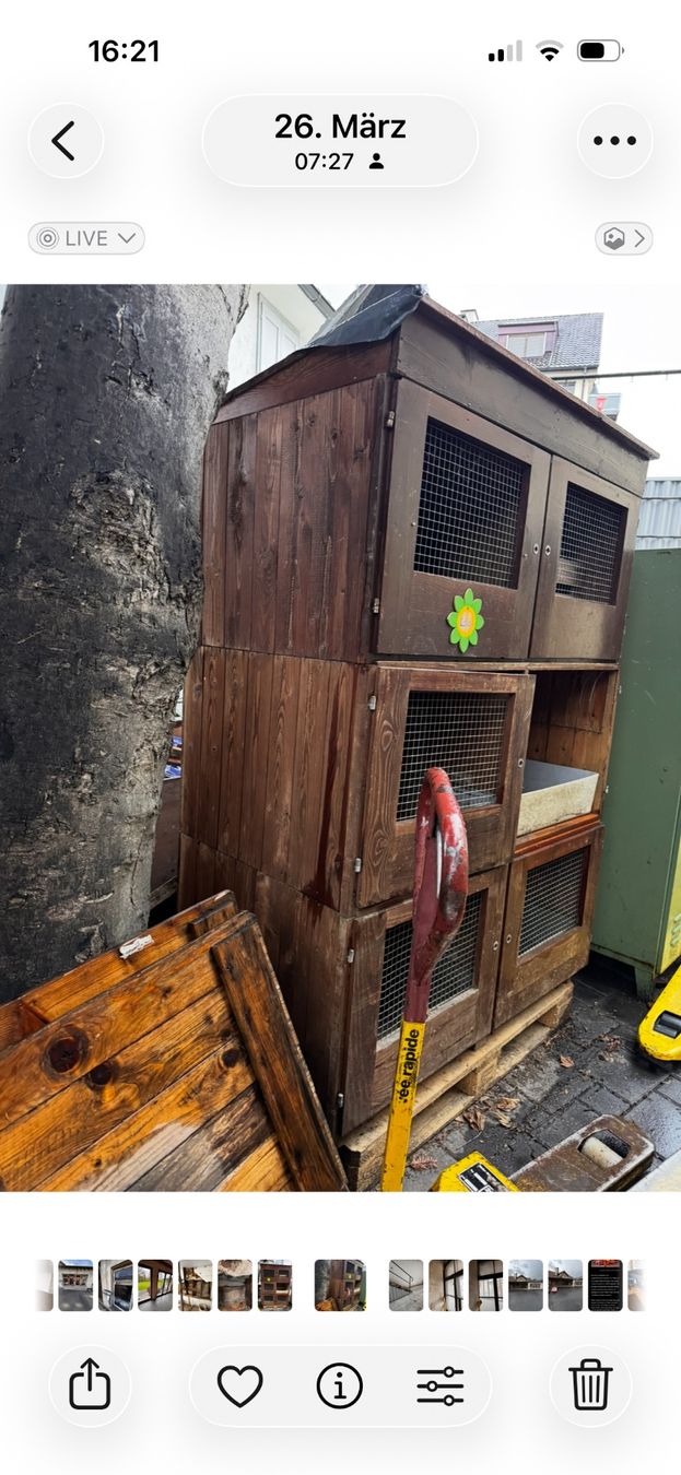 Gabbie, trasporto & Sicurezza: Kleintierstall Holz gebraucht 3-stöckig – Usato da Rorschach venduto da maz13
