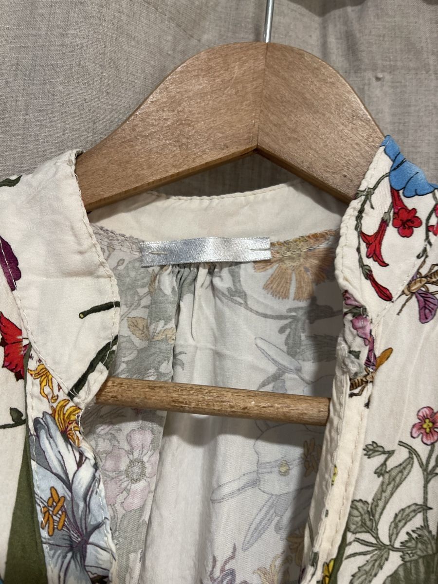 Vestiti: Viskose Kleid Blumenmuster weiss lang Onesize Versand 9.-  – Nuovo (secondo la descrizione) da Meilen venduto da ana9 1
