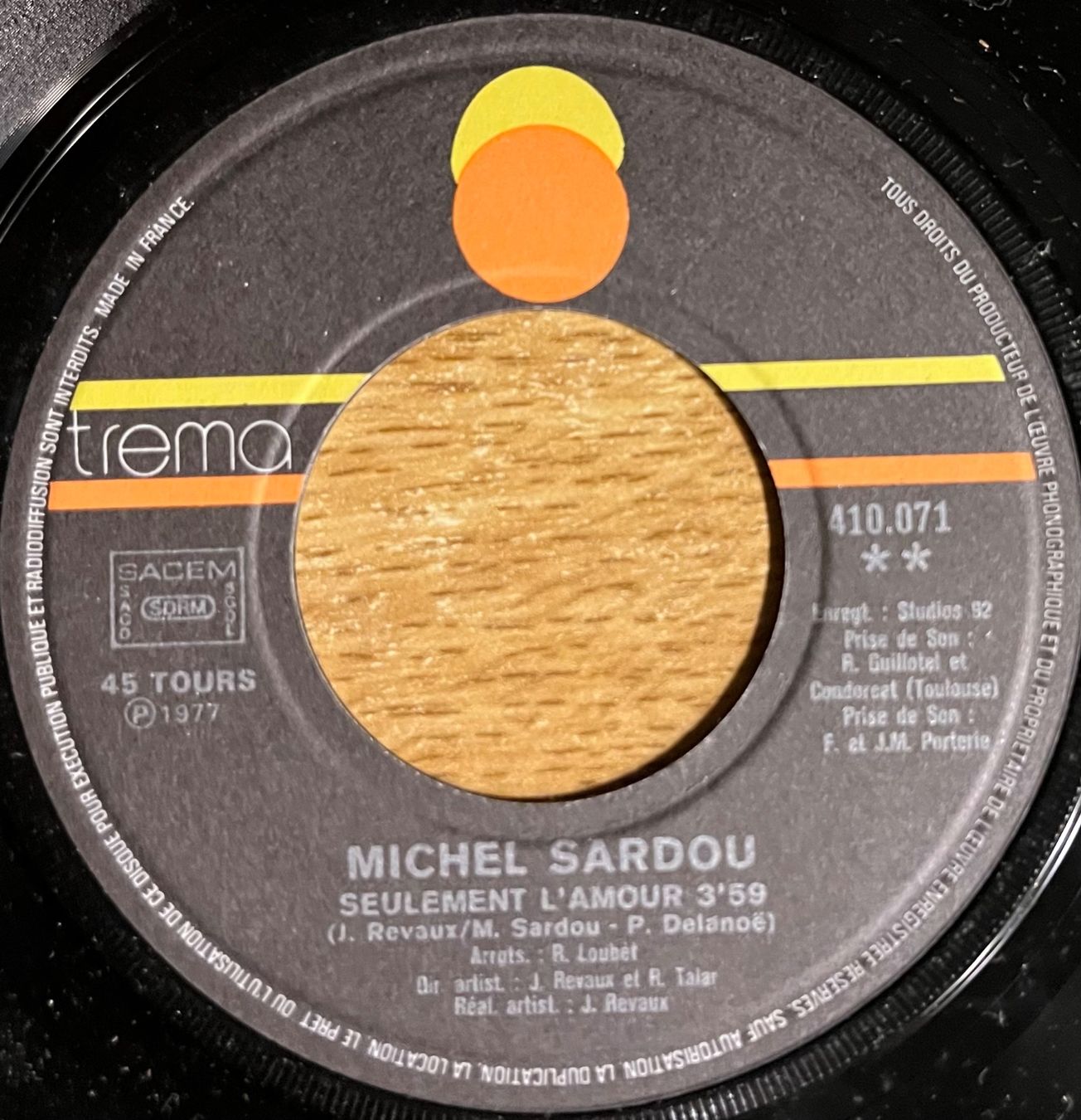Dischi in vinile: MICHEL SARDOU - LA JAVA DE BROADWAY – Usato da Bussigny venduto da vinyl-pas-cher 3
