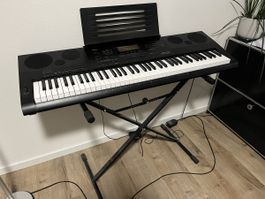 Casio WK-7600 Keyboard,  mit Staender und Notenhalter