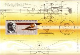 RUMÄNIEN 100.JAHRESTAG FLUGVERSUCH HENRI MARIE COANDA BLOCK