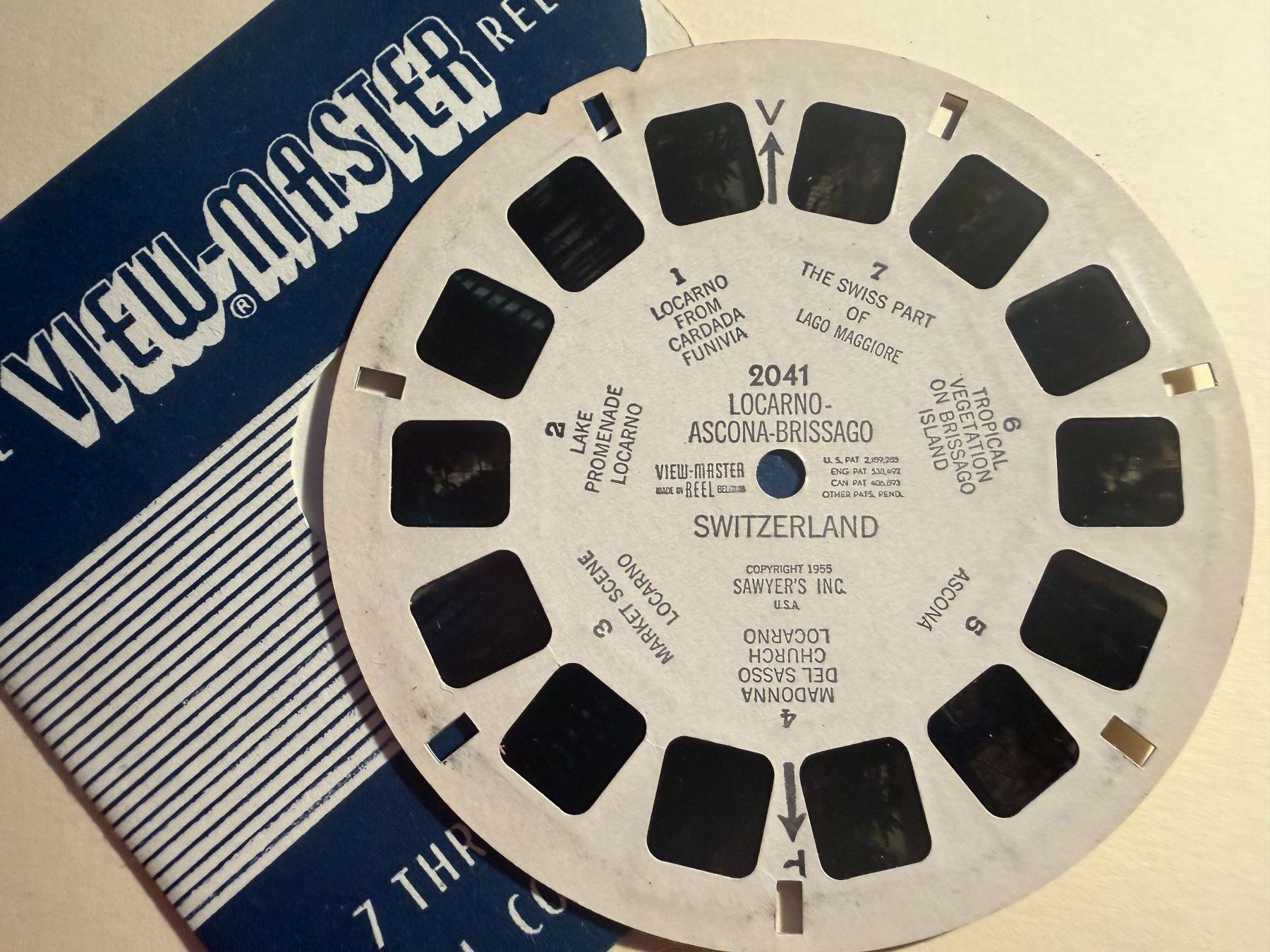 View-master Giocattoli: View-Master 3D: Nr. 2041 LOCARNO - ASCONA - BRISSAGO – Usato da Tegerfelden venduto da siebenmacky 2