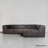 Bullfrog 1001 Camp Ecksofa Braun Büffelleder Vintage 1980er