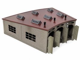 Märklin 7028 Ringlokschuppen 3-ständig H0 – Metall/Blech