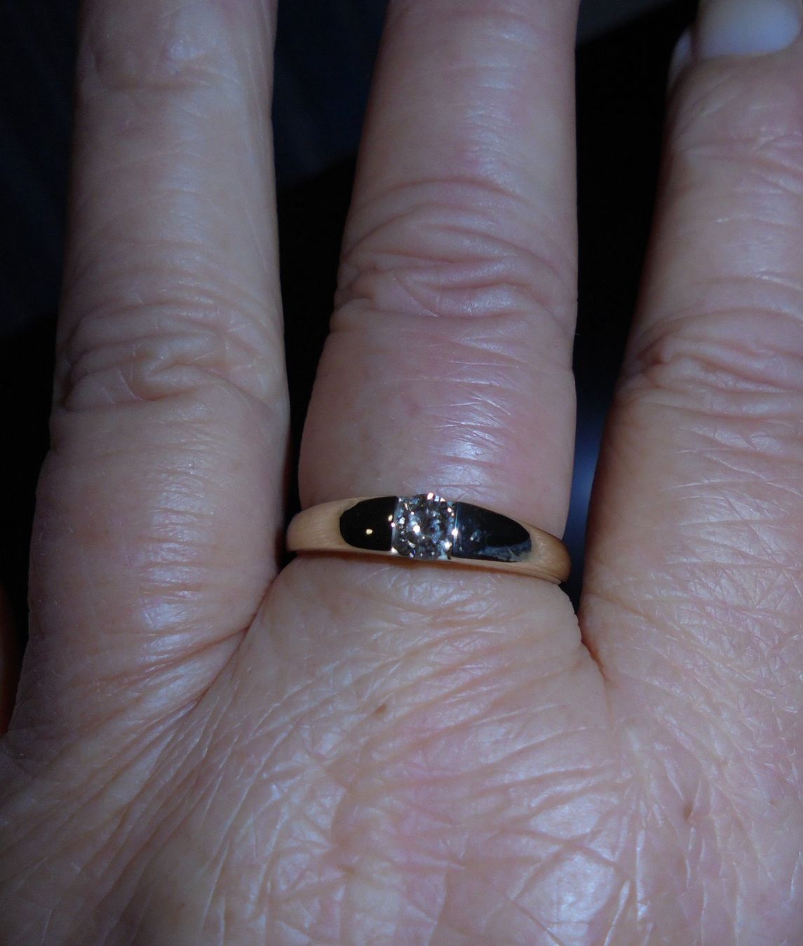 Anelli: Echtschmuck: Schokoladen-Diamant-Goldring. Grösse 56/18 – Nuovo (secondo la descrizione) da Zuchwil venduto da maumauchi 7