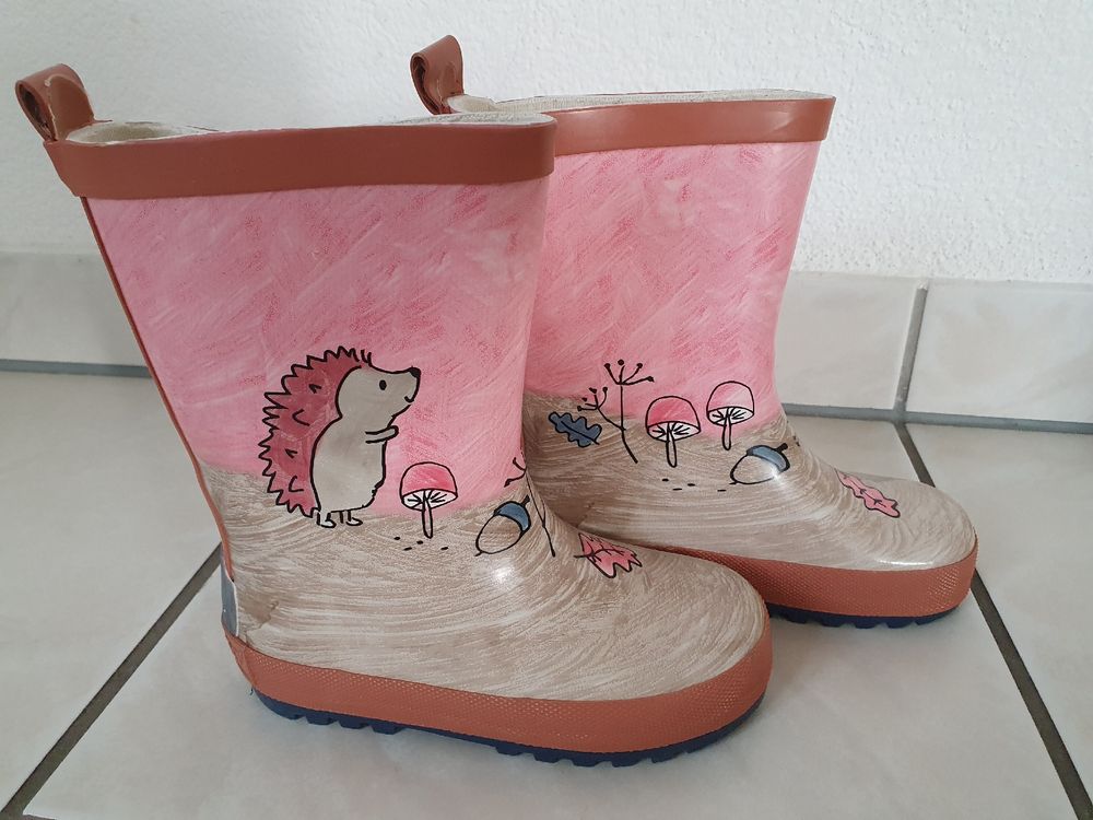 Maximo Kindergummistiefel Feuerwehr-Design – Handbemalt, Wasserdicht, Für Jungen, Navy/rot