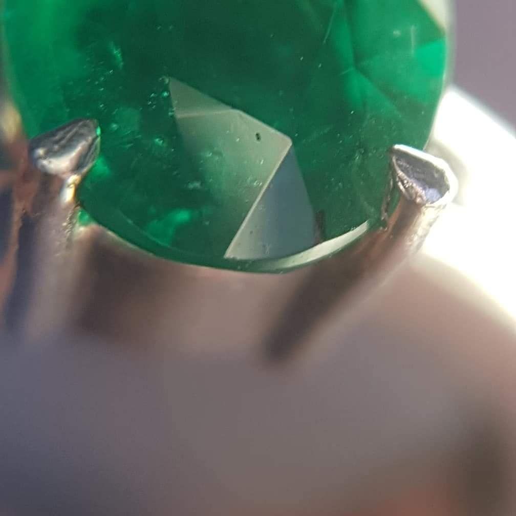 Anelli: Smaragd & Diamanten Ring Platin – Usato da Rupperswil venduto da Annet.Dann888 3