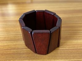 Armreif Armring Teak Teakholz Vintage Holz