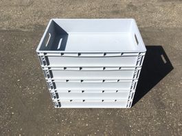 5 STÜCK LAGERBOXEN GRAU 60cm x 40cm x 11,5