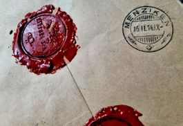 antiker Brief mit 2 Siegeln von 1914