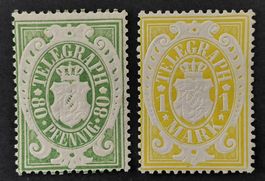 Telegraphenmarken Bayern 1876**