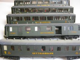 Metrop Gotthardbahn-Set grün 5 teilig, Figuren + Licht, 9100