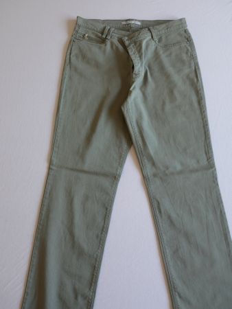 GARDEUR denim  lange Damenhose - olivgrün