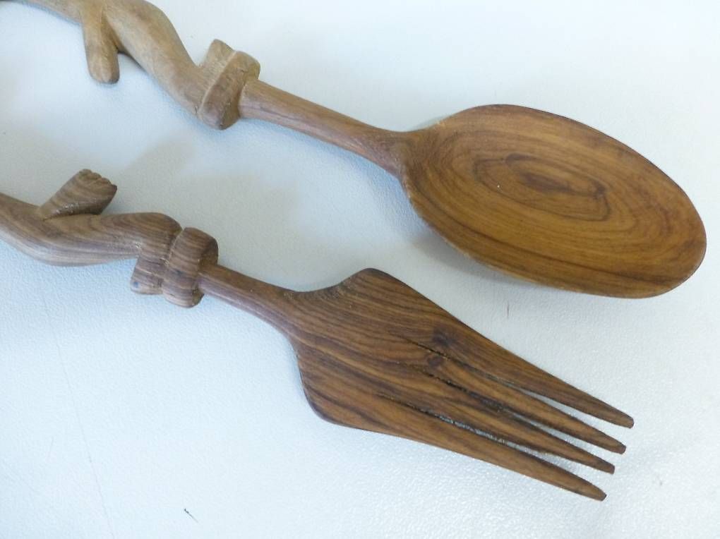 Set di posate: Salatbesteck Holz Afrika – Usato da Reinach BL venduto da Spider63 2