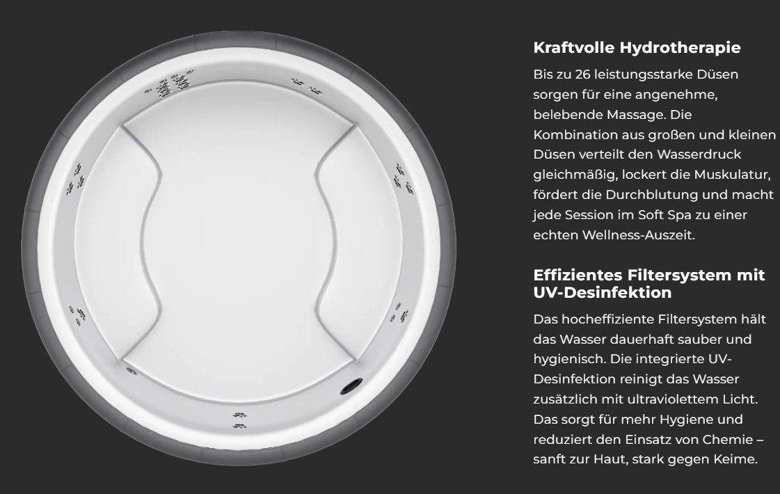 Whirlpool: Whirlpool von Softspa Modell Legacy Farbe Aberdeen grau – Nuovo e nell'imballaggio originale da Flawil venduto da Osterwalder_ht_ag 1