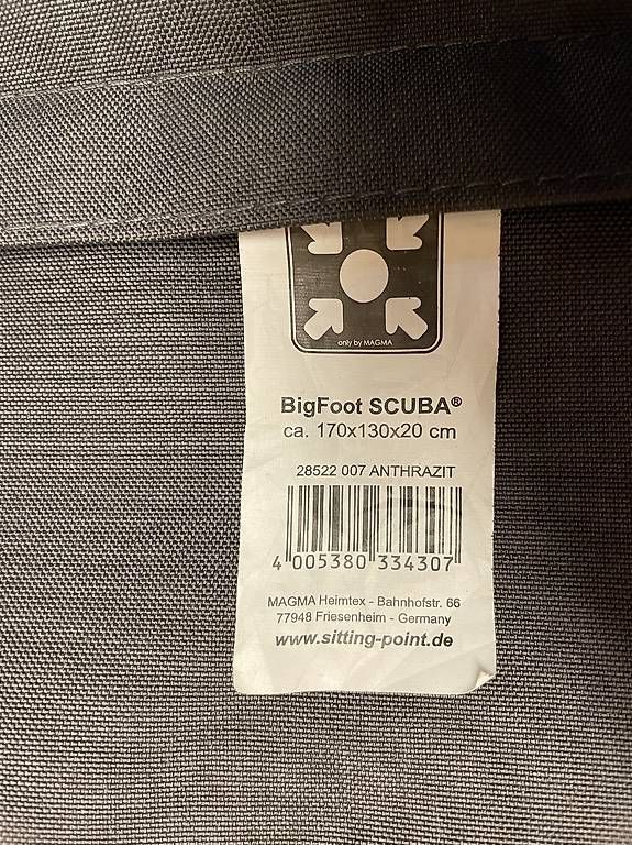 Poltrone: Sitzsack Big Foot Scuba anthratzit – Usato da Möriken AG venduto da nipamijule 2