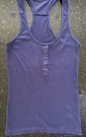 Tanktop, Knöpfe vorne, gerippt