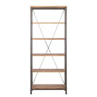 Regal industrial Look, Massivholz / Metall
