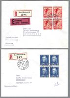 1941, PJ VIERERBLOCK, KOMPL. SATZ AUF 4 BRIEFE, SCHÖN