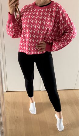 Damen Pullover ONLY pink weiss M - XXL neu oversize Hahnent