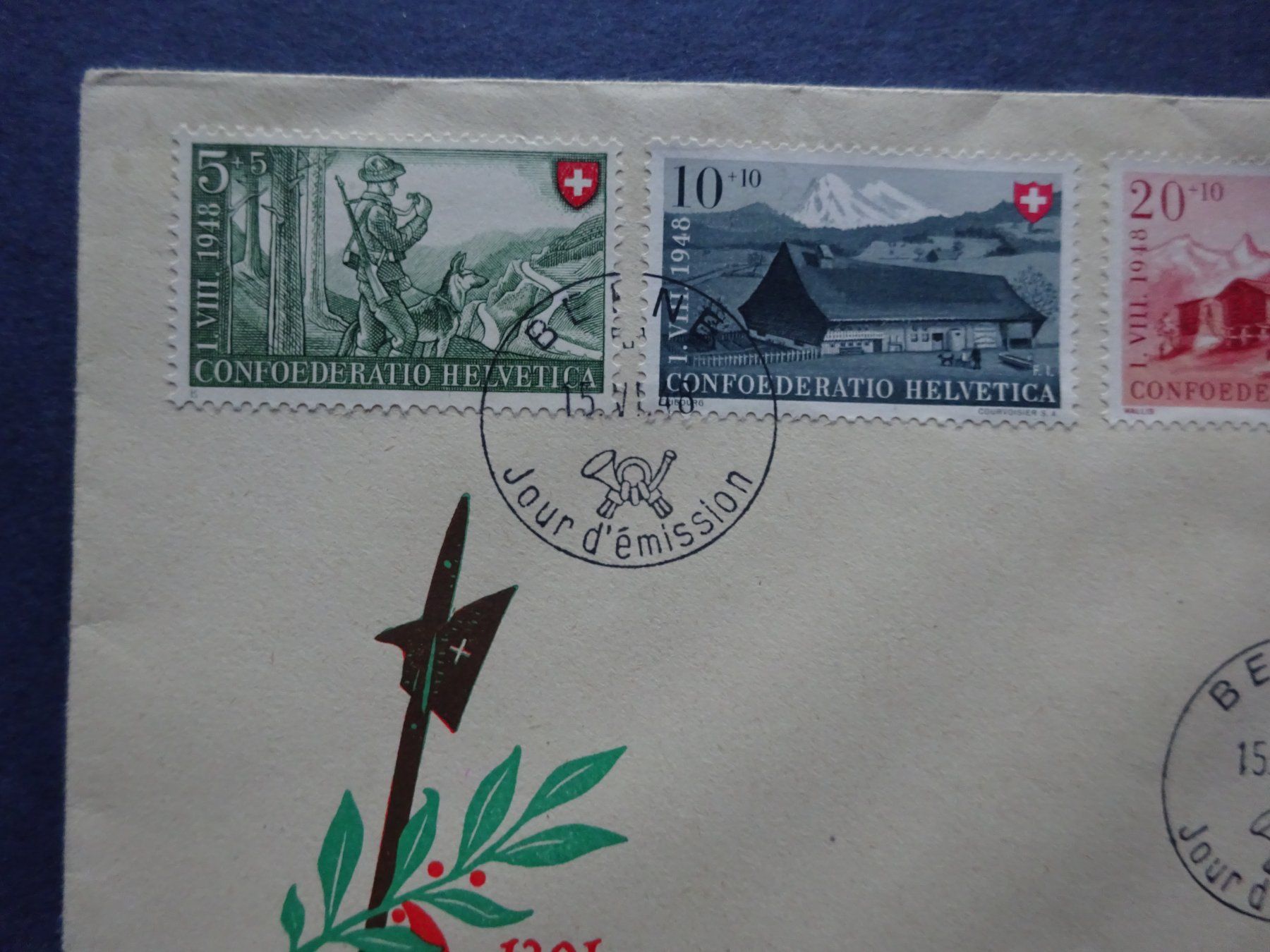 Tutti i francobolli: 1948 Pro Patria FDC BERNE - Illustriert – Usato da Appenzell-Steinegg venduto da adi1975 3