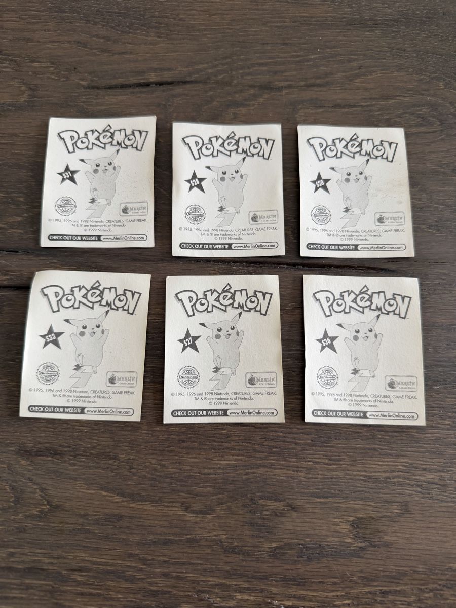 Pokémon Sammelbilder & Trading cards: 1999 Pokemon Merlin Sticker  – Gebraucht aus Binz von leo_bzh5 1