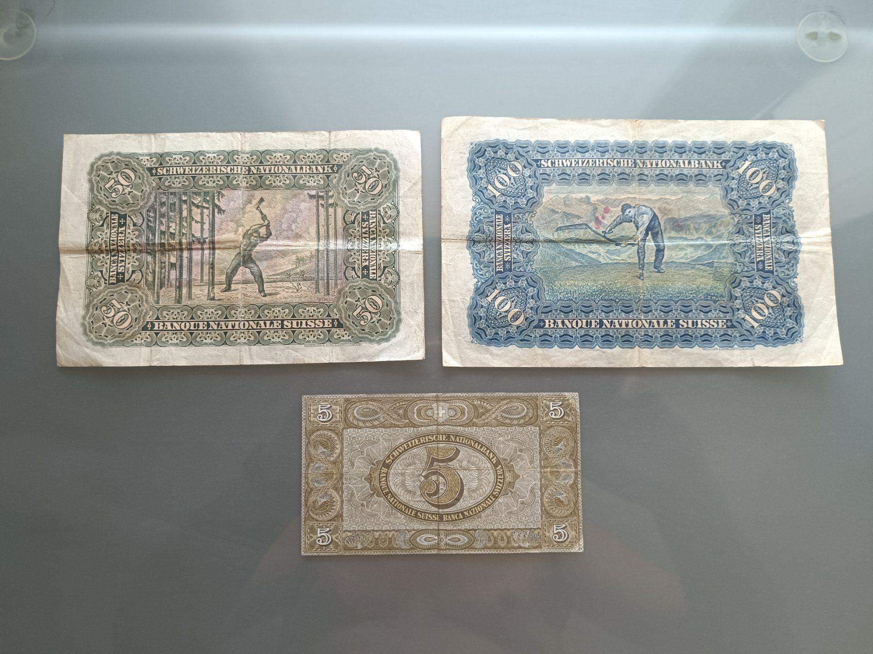Banknoten: Schweizer Notengeld 5,50 und 100 CHF – Gebraucht aus Basadingen von seeyouinhell72 1
