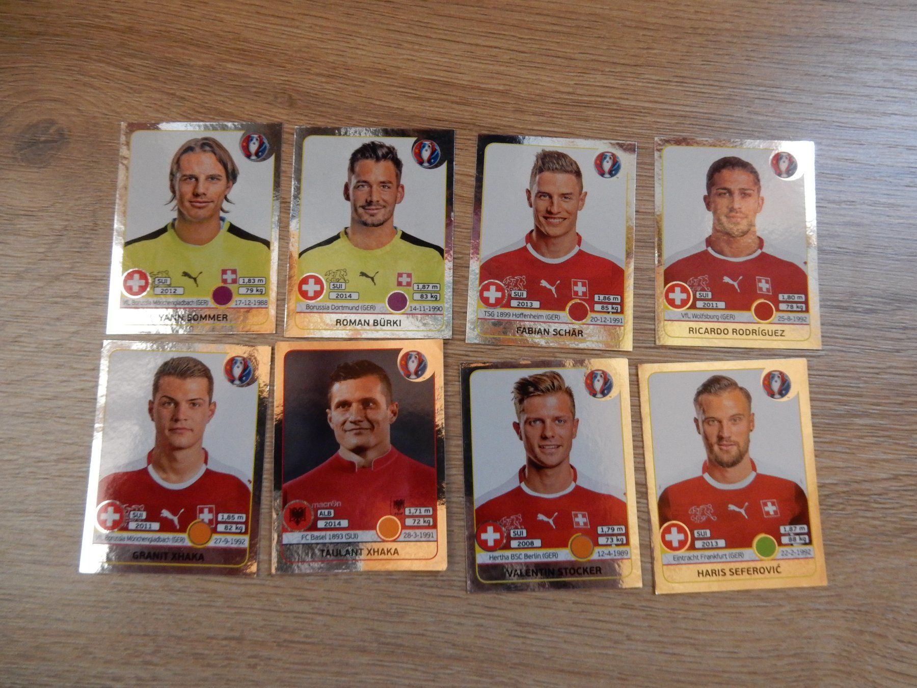 Panini Carte collezionabili: Panini EM 2016 Schweizer Spieler 8 Stk. – Usato da Schangnau venduto da mandige