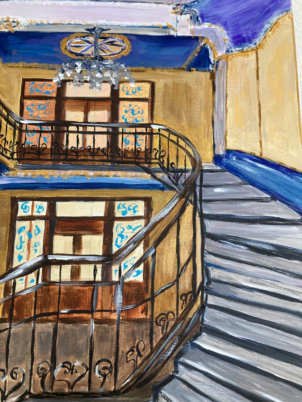Dipinti: Das Treppenhaus - Acrylbild – Nuovo (secondo la descrizione) da Cham venduto da Felha 8