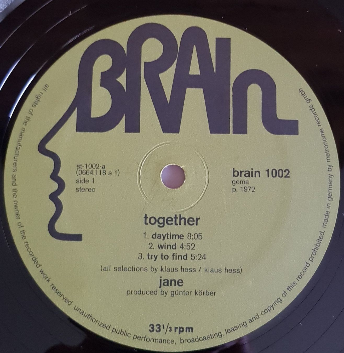 Dischi in vinile: Vinyl Schallplatte Jane Together 1972 – Usato da Bertschikon Gossau venduto da simla09 1