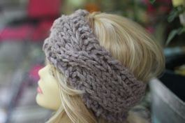 dickes fluffiges warmes bandeau Strick Zopf Stirnband neu