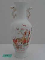Porzellan Henkel-Vase China handbemalt