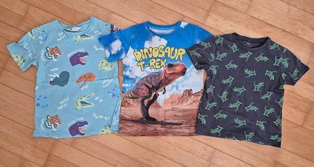 3 Dino T-Shirts Grösse 122/128 H&M
