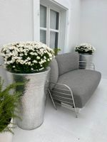 🌿 1 Pflanzengefäß – Silber – Höhe 75 cm – Aluminium 🌿