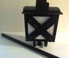 Antike Laterne / Lampe Schwarz Metall - Dekoration 49