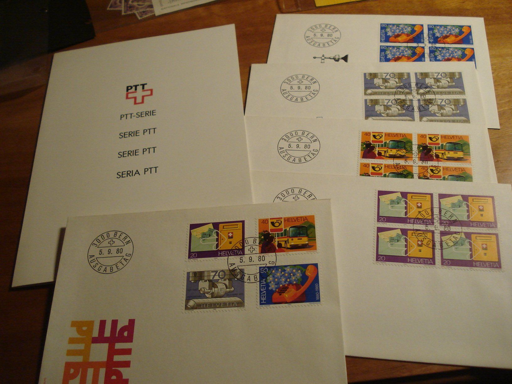 Alle Briefmarken: Sondermarken PTT, 1980, FDC Satz, Einzel  + Folder – Gebraucht aus Niederwil AG von morostahu 1