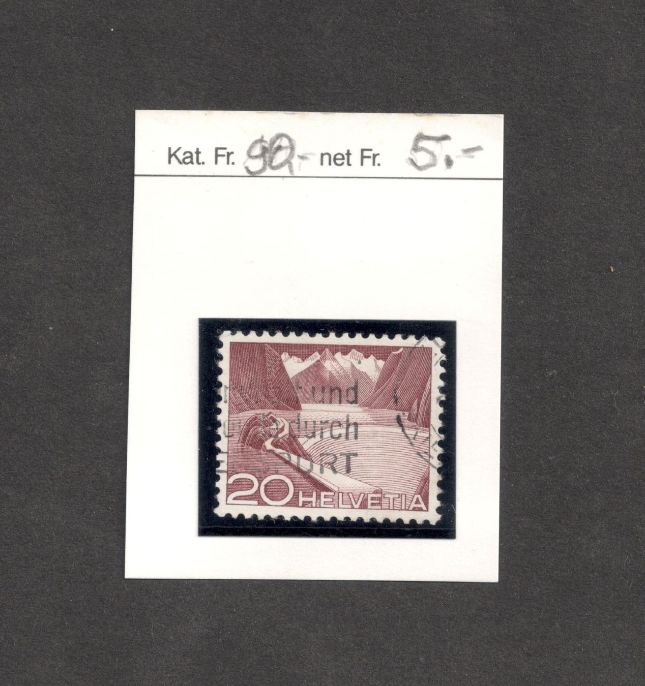 Alle Briefmarken: Schweiz Landschaft und Technik Urtyp 301 – Gebraucht aus Pratteln von Wildtulpe
