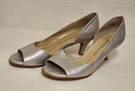 Peter Kaiser Damen Pumps Leder Silber Abendschuhe Gr.5