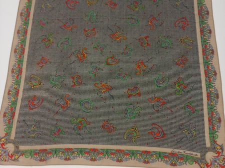 ALLES MUSS RAUS‼️ Christian Fischbacher VINTAGE Foulard BW