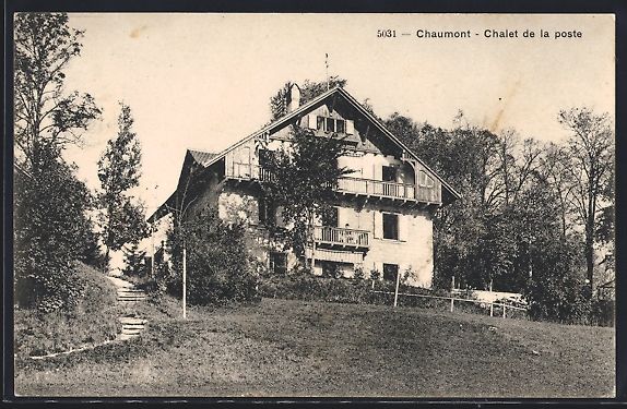 Cartoline postali: AK Chaumont, Chalet de la poste, 1919 – Usato da Berlin venduto da bartko-reher
