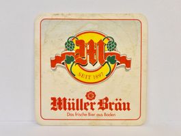 Bierdeckel MÜLLERBRÄU Bier BADEN Untersetzer Vintage Rarität